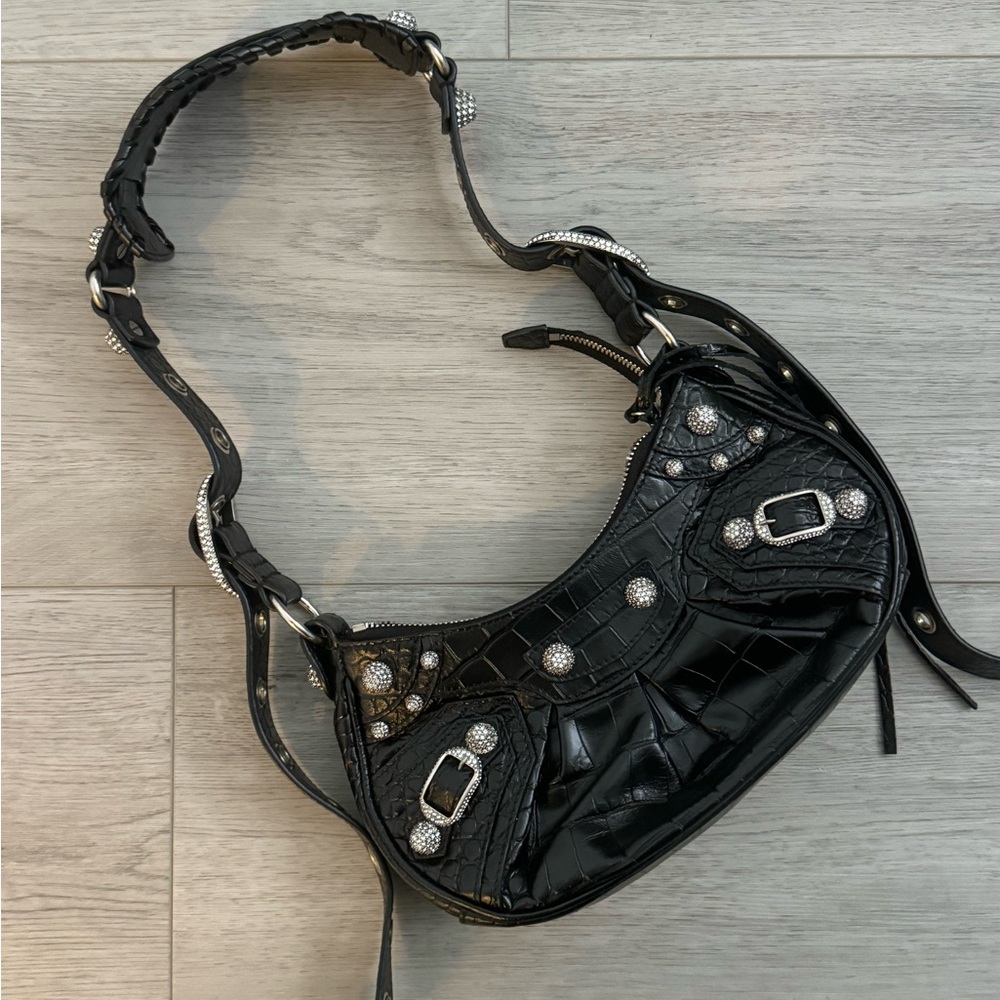 Balenciaga black shoulder with studs BAG